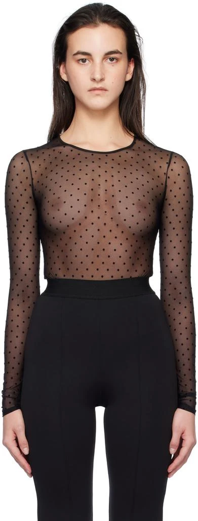 WARDROBE.NYC Black Polka Dot Bodysuit 1