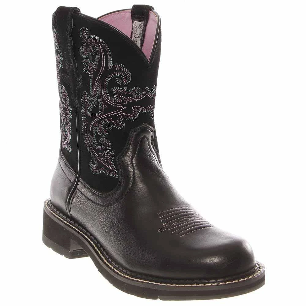 Ariat Fatbaby II Embroidered Round Toe Cowboy Booties 2