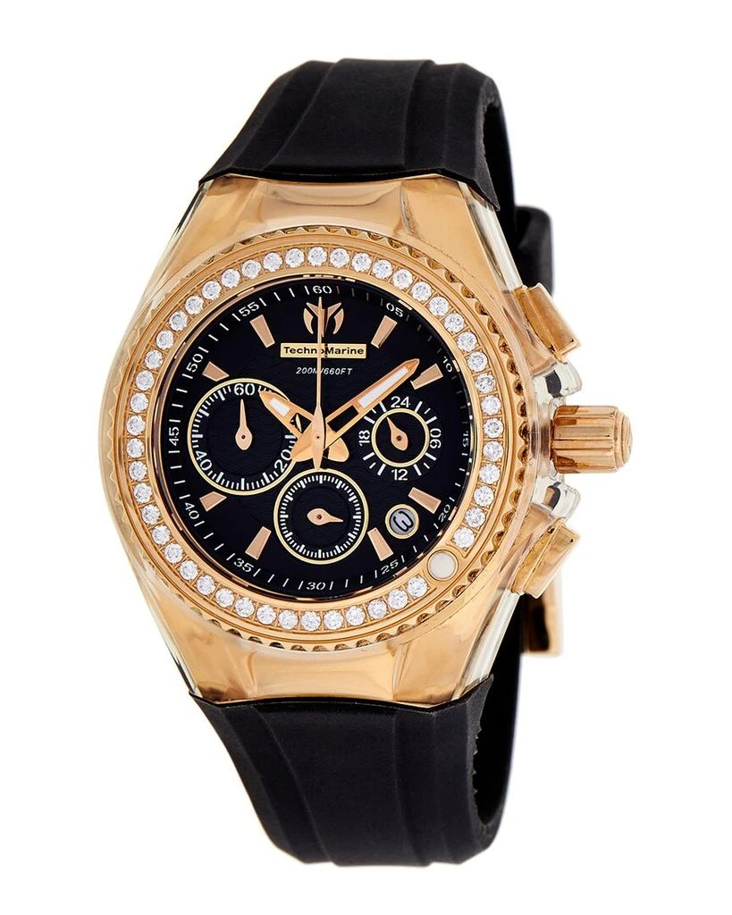 Diamond encrusted TechnoMarine Technomarine Technodiamond White Ceramic Silver Dial DTC55C main image 4