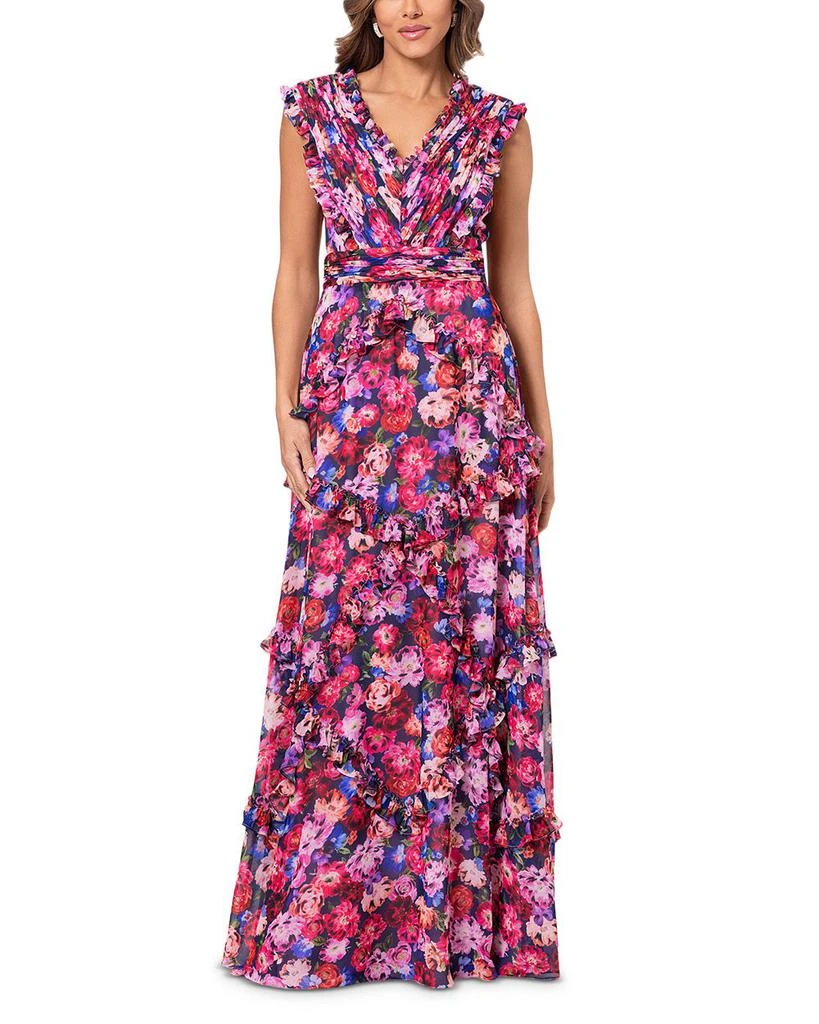 AQUA Sleeveless Ruffled Maxi Dress - Exclusive 1