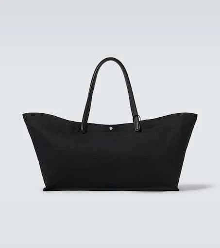The Row Idaho XL leather-trimmed canvas tote bag 1