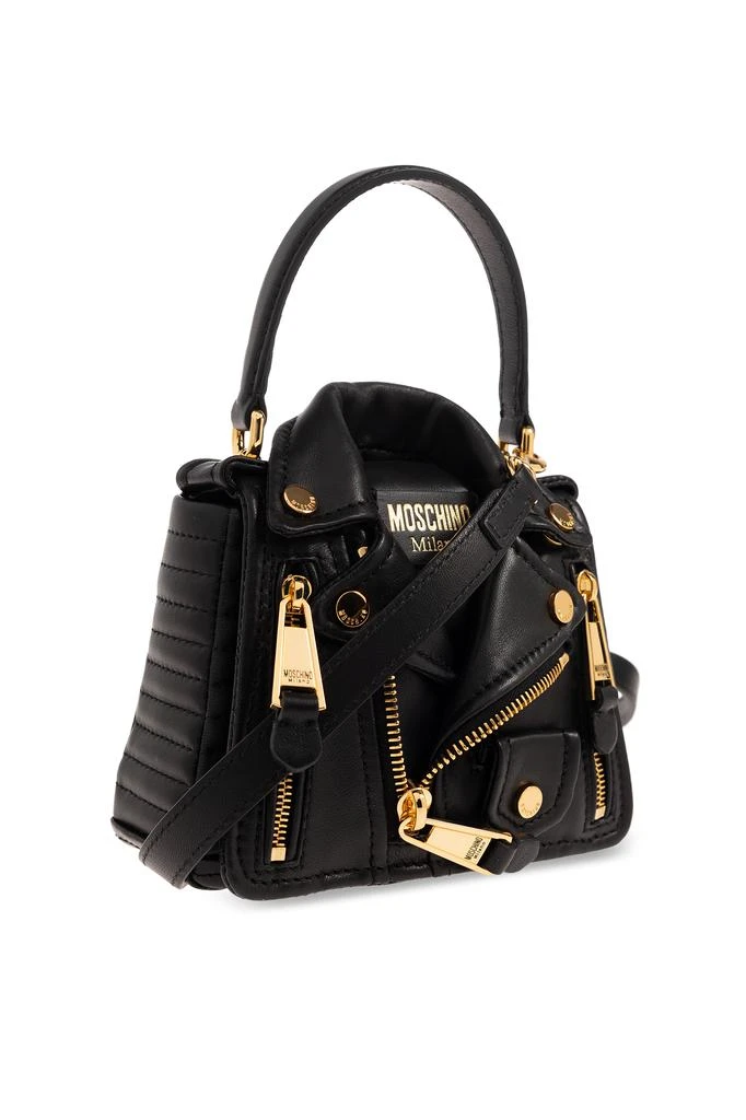 Moschino Shoulder bag with biker jacket motif 4
