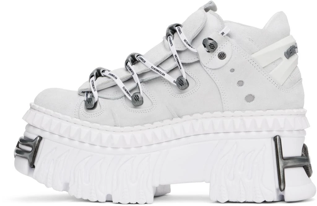 Vetements White & Gray New Rock Edition Fire Platform Sneakers 3