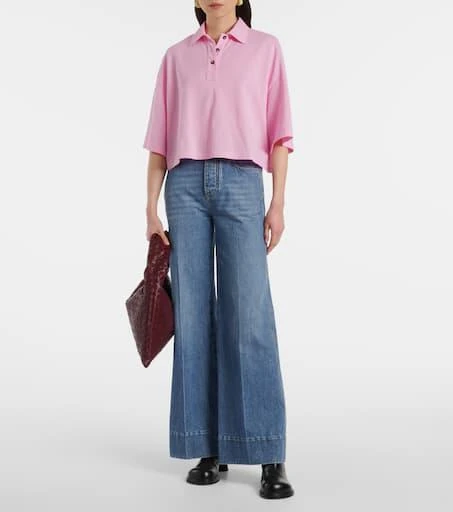 Bottega Veneta Cropped cotton polo shirt 2