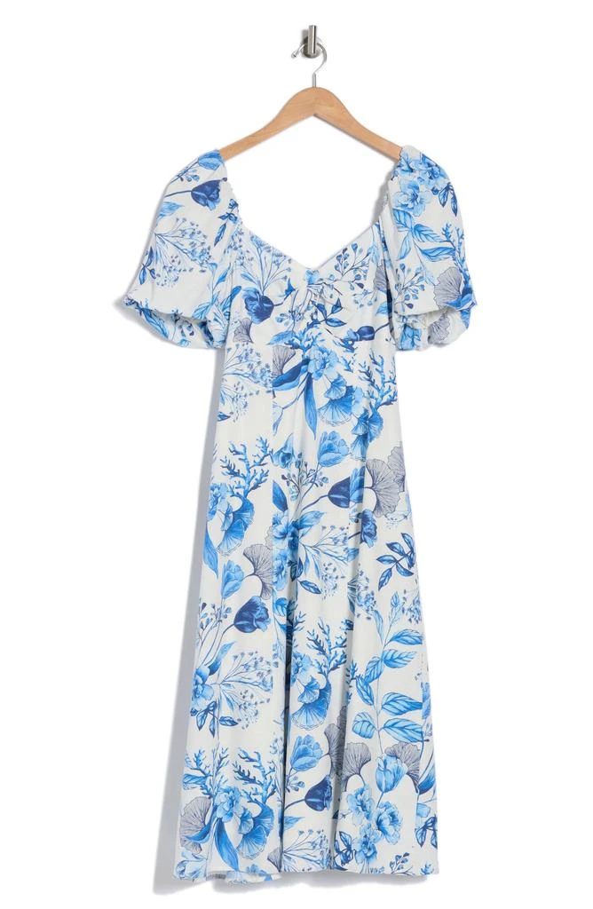Avec Les Filles Twist Bodice Midi Dress 3