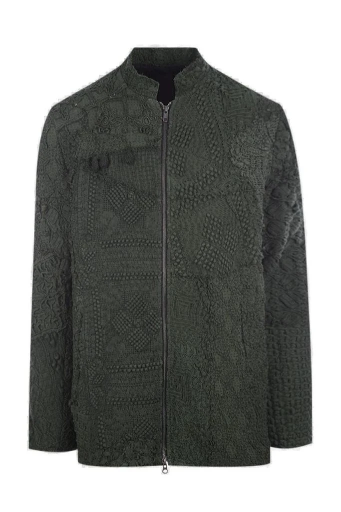 BY WALID By Walid Embroidered Patchwork Zipped Jacket 1