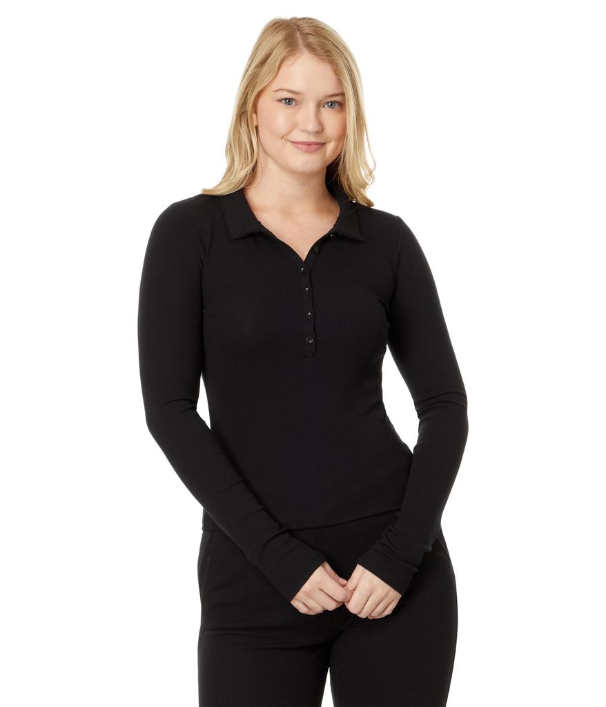 Skin Pima Modal Noel Long Sleeve Polo