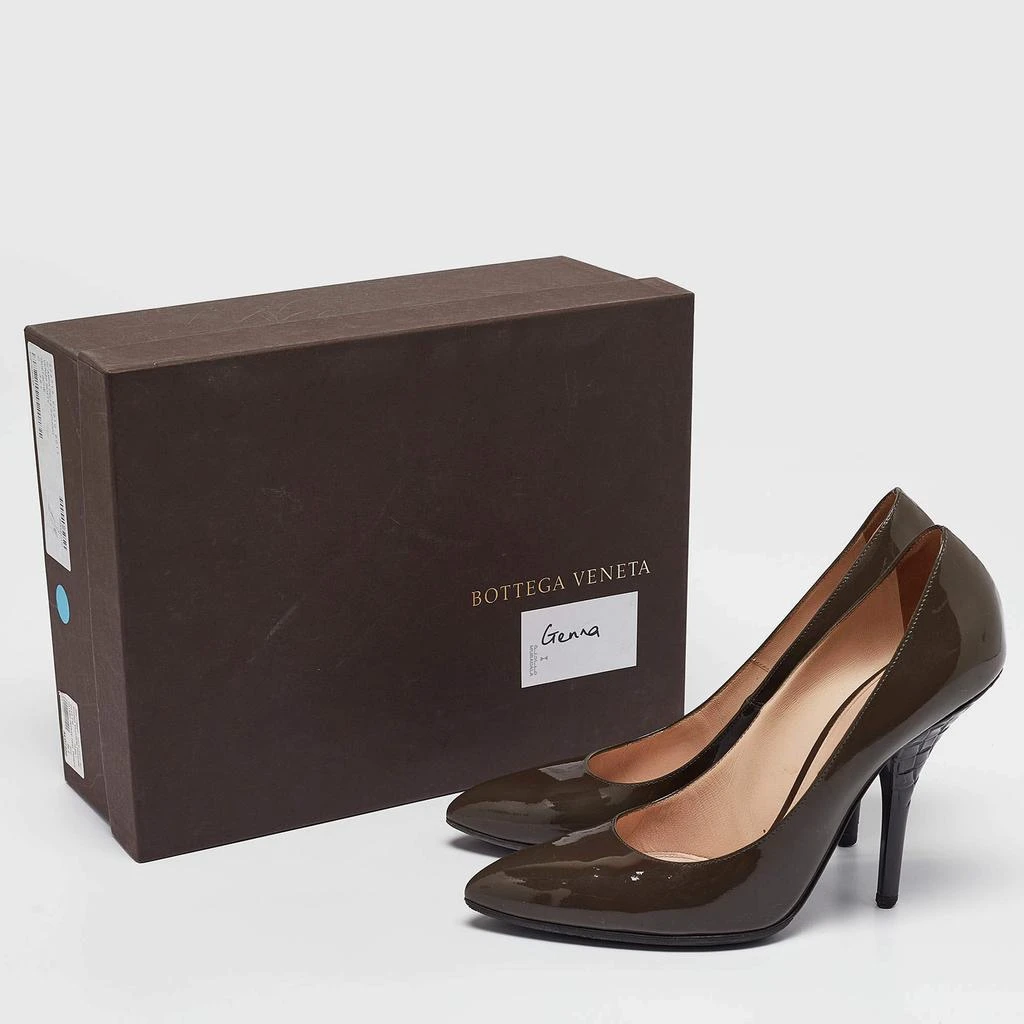 Bottega Veneta Bottega Veneta Grey Patent Leather Pointed Toe Pumps Size 38.5 10