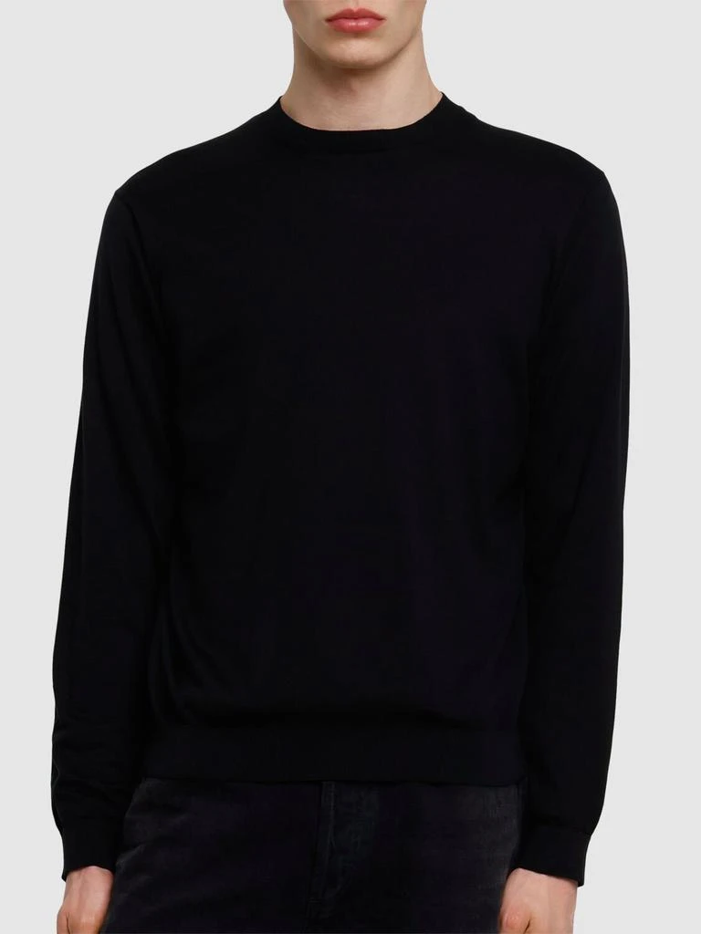 LARDINI Knit Cotton Crewneck Sweater 2