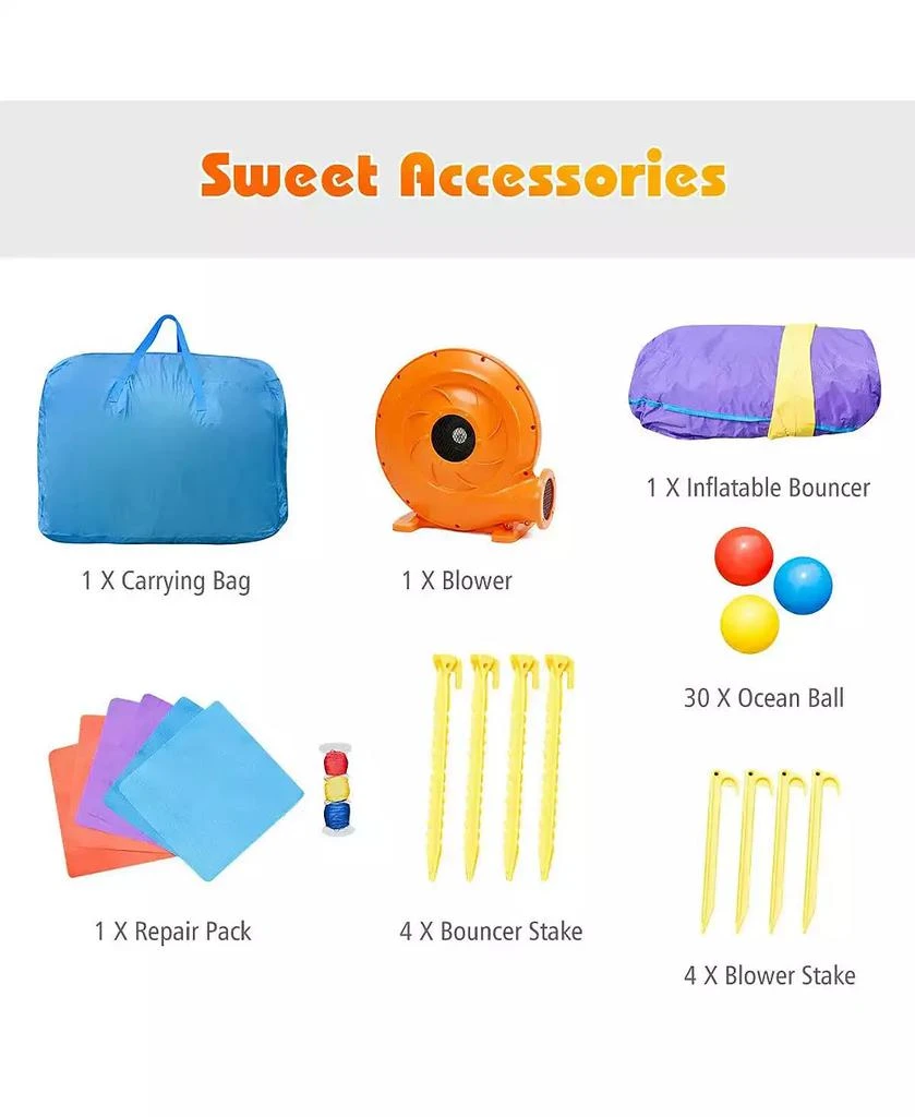 Slickblue Kids Inflatable Bounce House Dragon Jumping Slide Bouncer Castle Fun Outdoor Playset for Kids 9