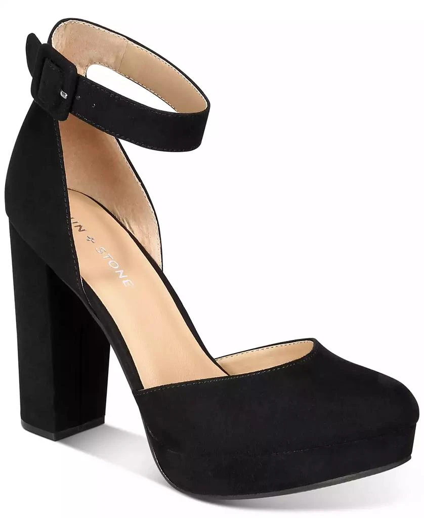 Sun + Stone Women's Estrella Block Heel Platform Pumps, Created for Macy's 1
