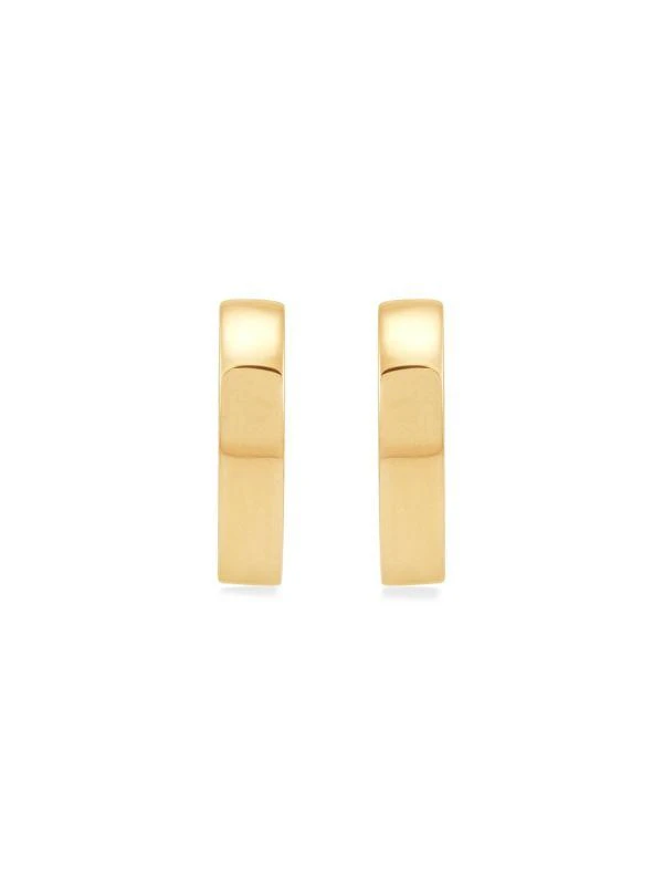 Saks Fifth Avenue 14K Yellow Gold Round Huggie Earrings 2