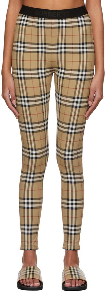 Burberry Beige Vintage Check Belvoir Leggings