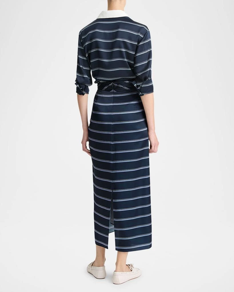 Vince Gathered Rugby Stripe Midi Skirt 3