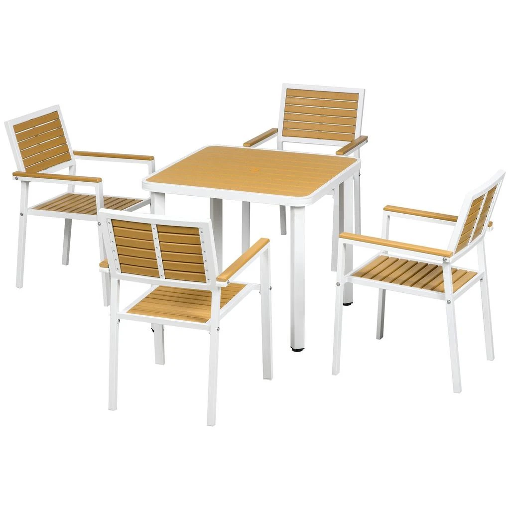 Hivvago 5-Piece Patio Dining Set with Umbrella Hole