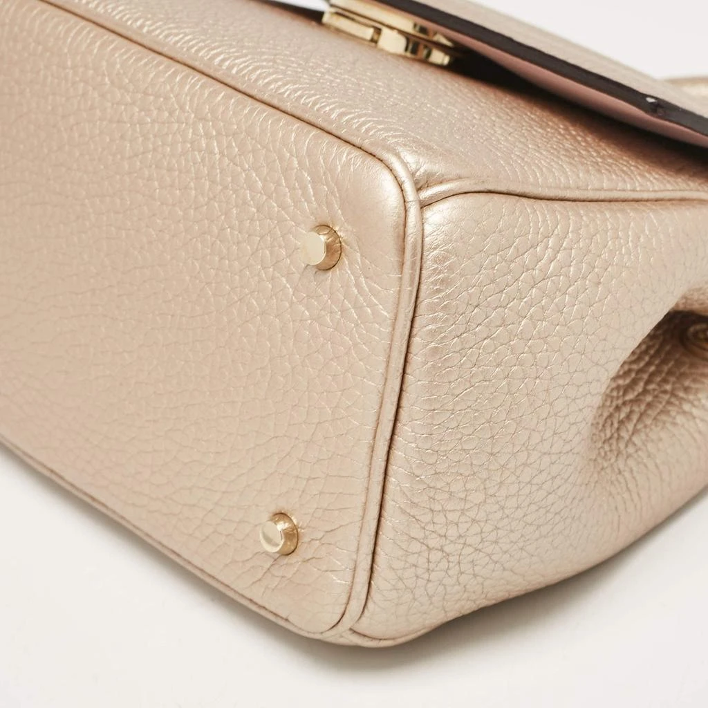 Dior Dior Bronze Leather Mini Be Dior Top Handle Bag 25