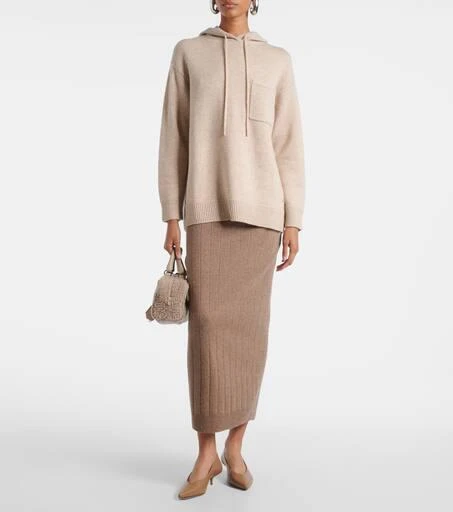 Max Mara Liana wool and cashmere hoodie 2