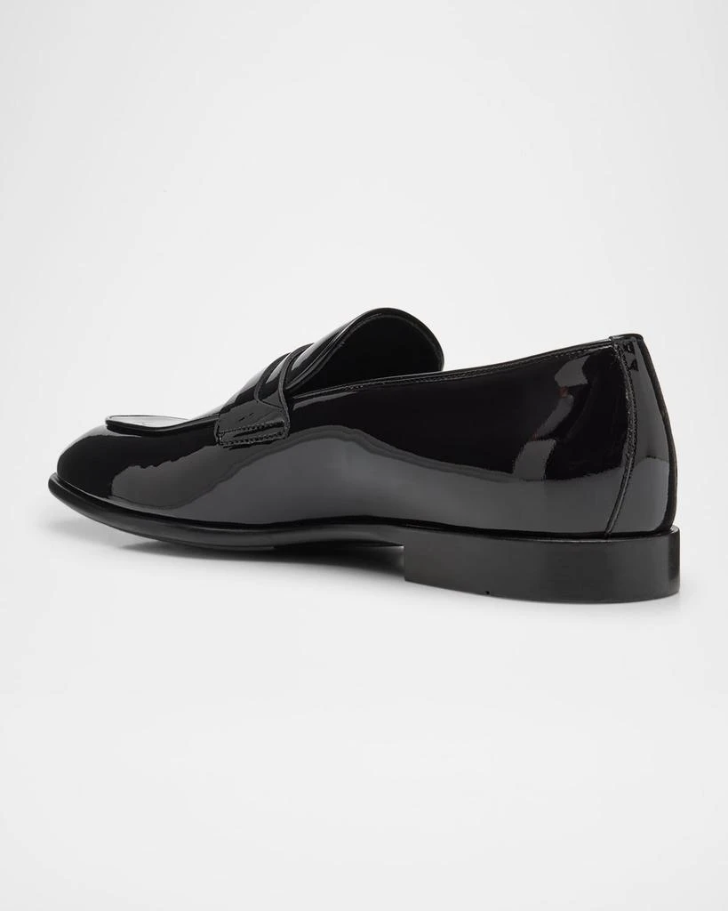 Salvatore Ferragamo Men's Desio Patent Leather Penny Loafers 4