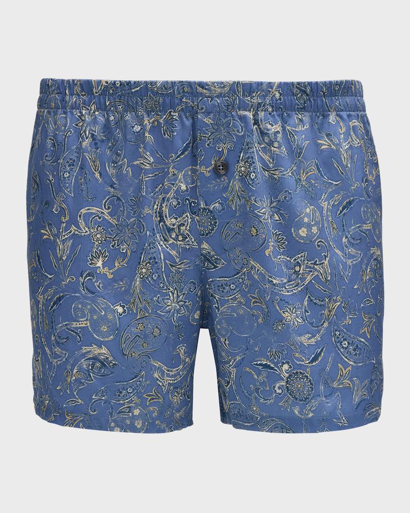 Zimmerli Men's Cotton Sateen Paisley Boxer Shorts