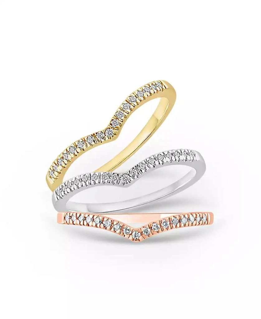 Macy's Diamond "V" Stackable Ring (1/10 ct. t.w.) 3