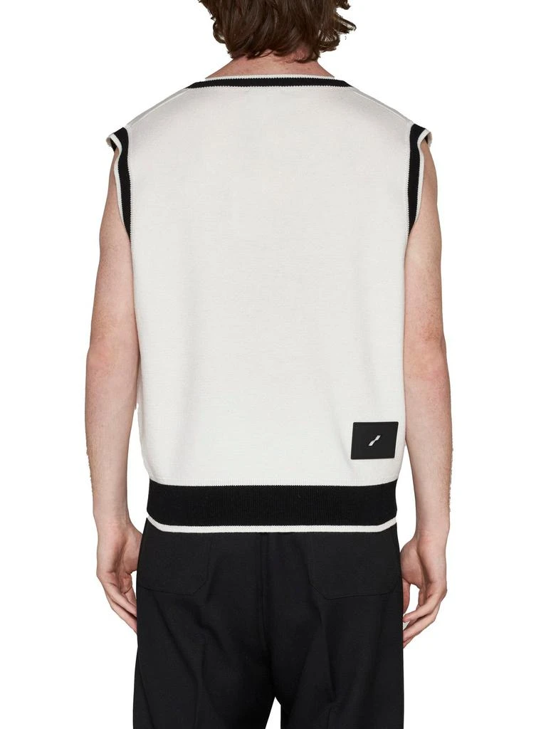 We11done We11done Logo Plaque Knitted Vest 3