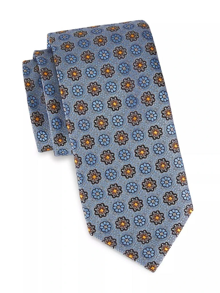 Canali Medallion Silk Tie 1