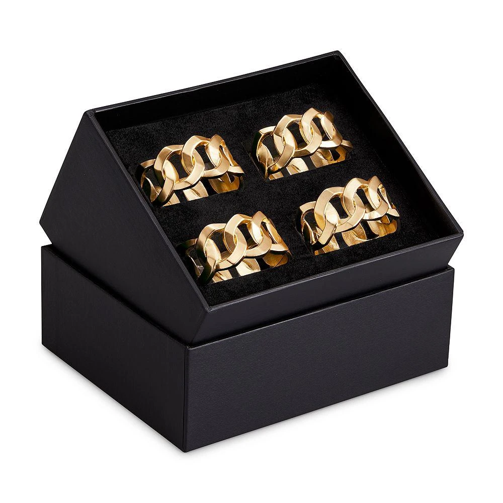 L'Objet Cuban Link Napkin Rings, Set of 4 3