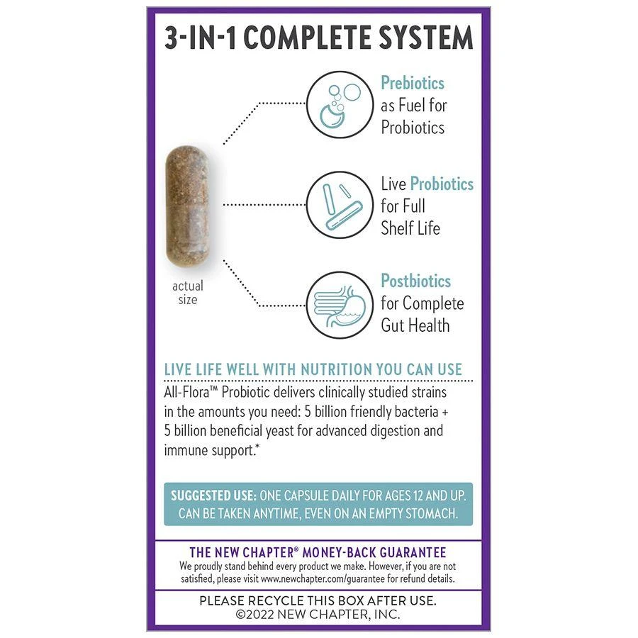 New Chapter Probiotic All-Flora, Vegan Capsules 4