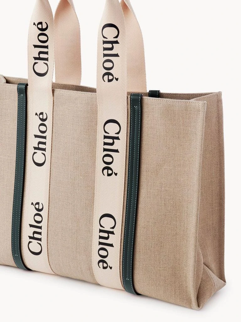 Chloé WOODY LARGE CANVAS TOTE 4