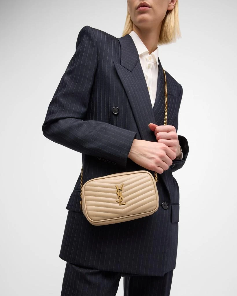 Yves Saint Laurent Lou Mini YSL Camera Bag in Smooth Quilted Leather 2