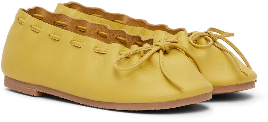 Misha 
Puff Kids Yellow Ballet Moccasin Flats 4
