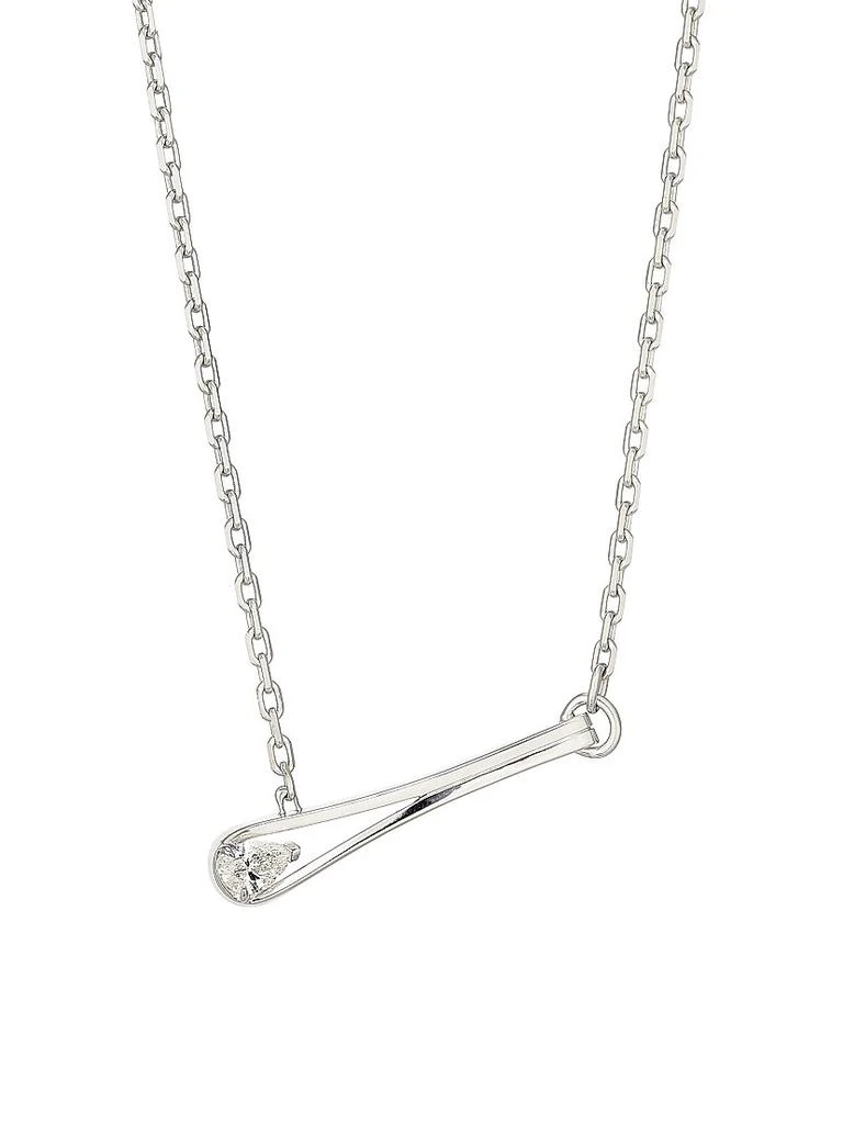 Repossi Serti Inversé 18K White Gold & Diamond Pendant Necklace 1