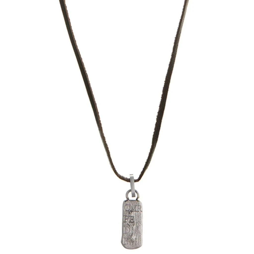 Orelia & Joe Carpe Diem Tag & Leather Necklace 1