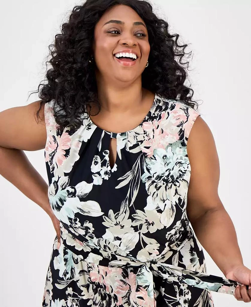 Kasper Plus Size Floral-Print Midi Dress 4