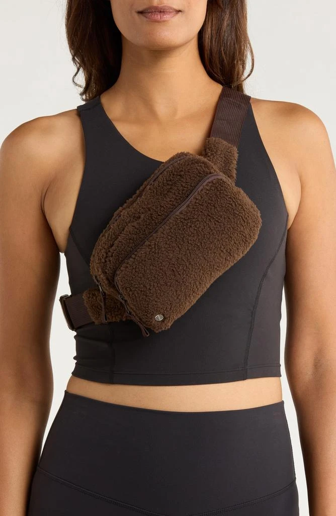 Zella Faux Shearling Belt Bag 2