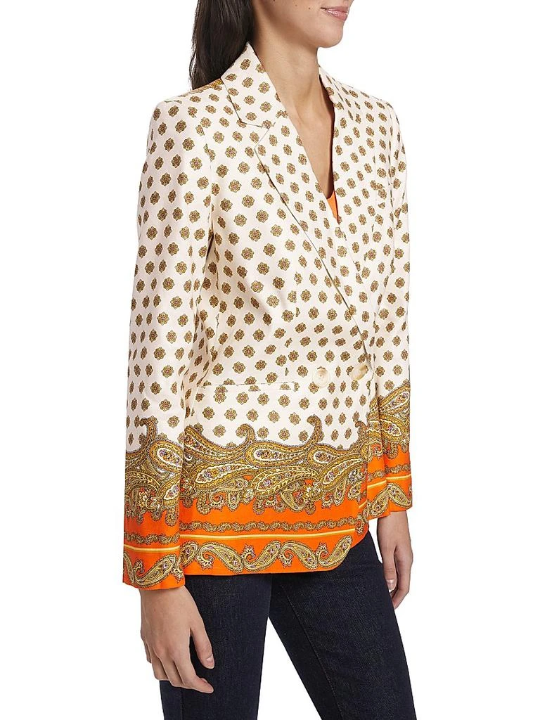 Tahari Karter Paisley Linen-Blend Blazer 4