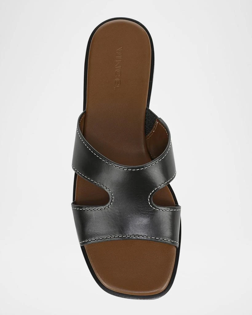 Vince Meyers Leather Flat Sandals 6