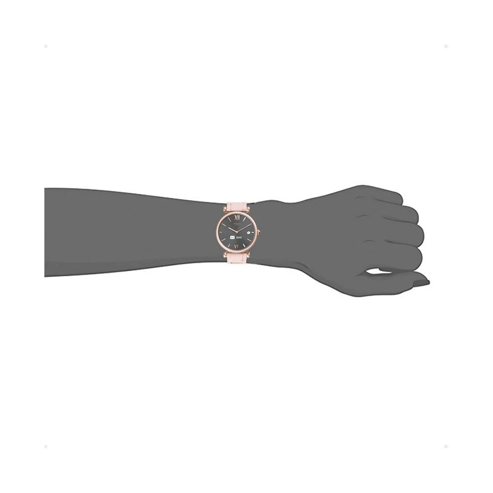 iTouch Connected Women's Hybrid Smartwatch Fitness Tracker: Rose Gold Case with Blush Metal Strap 38mm 6