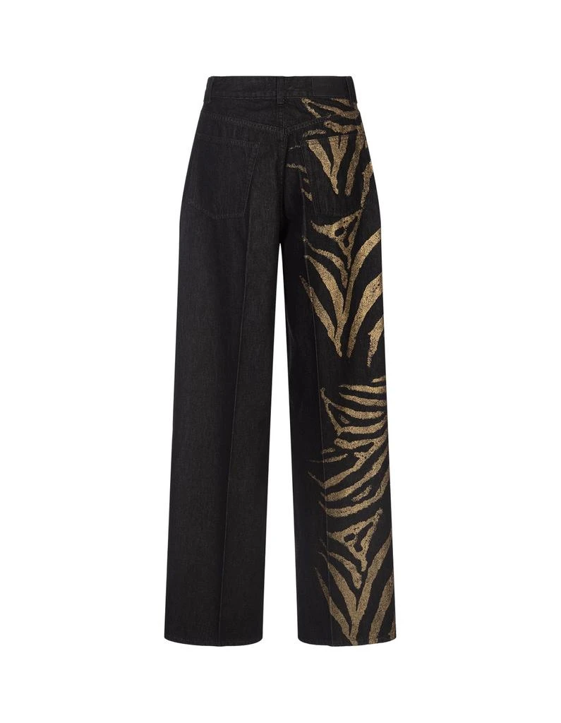Roberto Cavalli Roberto Cavalli Zebra Print On Side Jeans 2