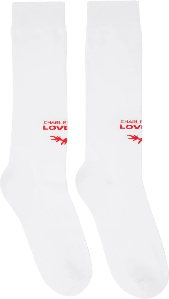 Charles Jeffrey Loverboy Two-Pack Black & White 'Loverboy' Socks 4