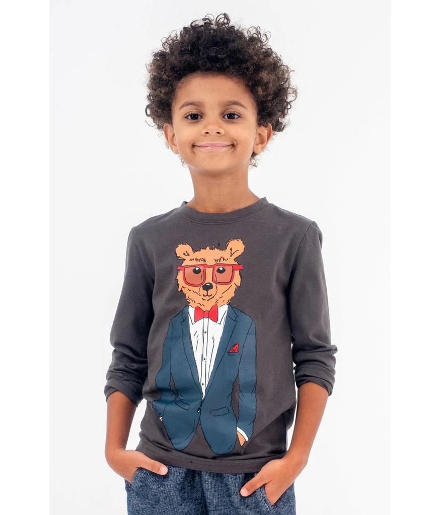 Appaman Kids Mr. Bear Long Sleeve Graphic Tee (Toddler/Little Kids/Big Kids) 2