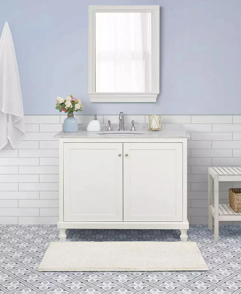 Laura Ashley Butter Chenille 2-Pc. Bath Mat Set 6