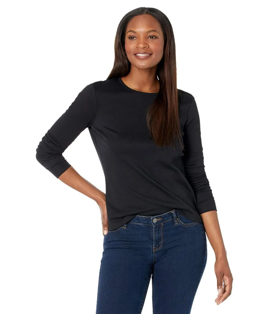 Shop Pima Crew Neck Long Sleeve on Sale at BeyondStyle – Get 36