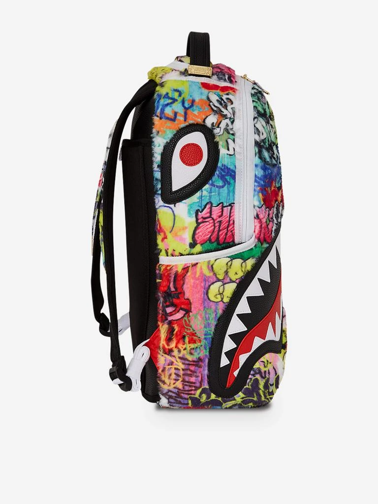 SprayGround Sprayground Kids Graffiti Fur DLXSF Backpack in Multicolour (45.72 cm) 4