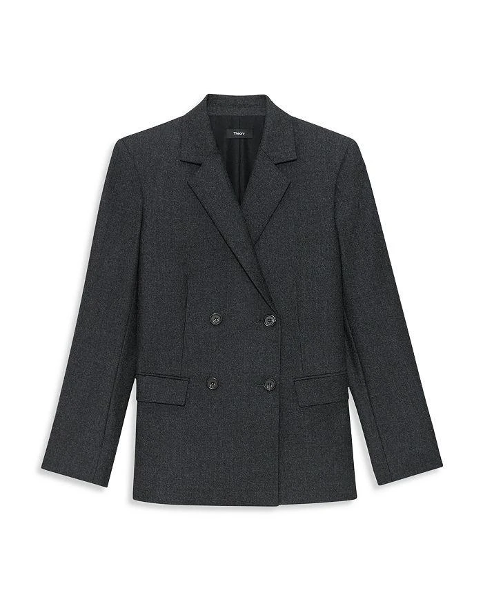 Theory Wool Slim Double Breasted Blazer 10