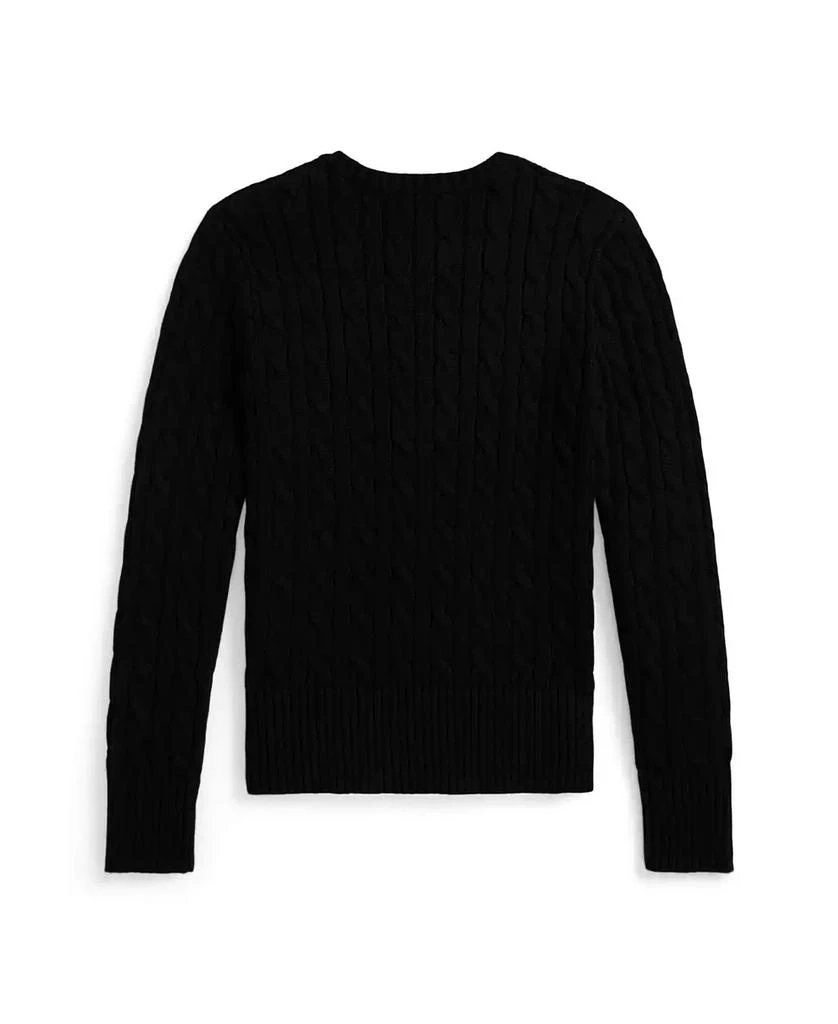 Ralph Lauren Girls 7-16 Cable-Knit Crewneck Sweater 3
