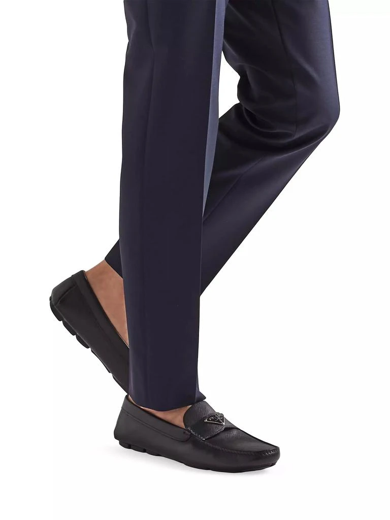 Prada Saffiano Leather Driver Loafers 2