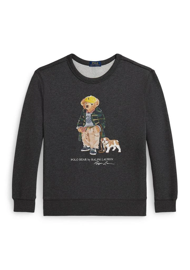 Ralph Lauren Boys 8-20 Polo Bear Heathered Fleece Sweatshirt