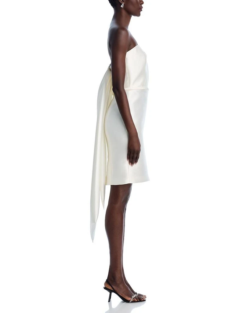 Amsale One Shoulder Bow Back Dress 5
