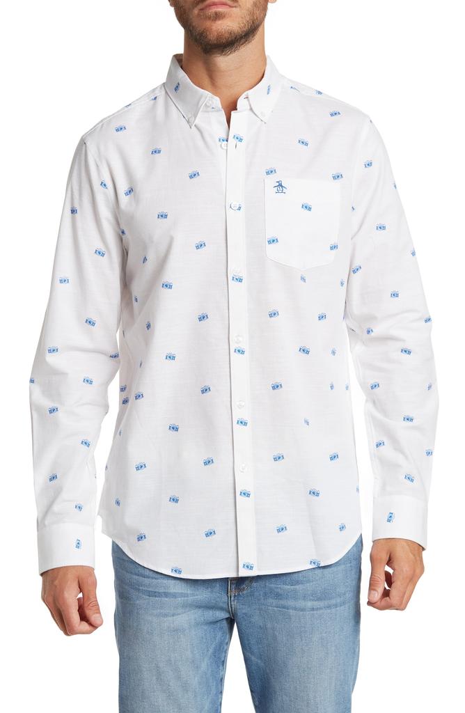 Original Penguin Camera Print Woven Shirt